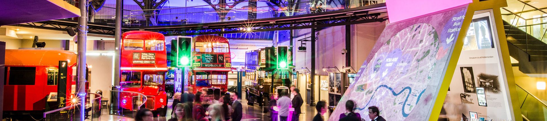 A reception in the London Transport Museum galleries
