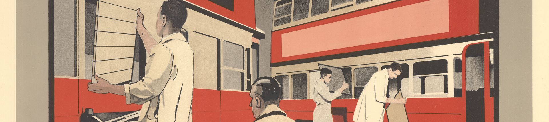 Poster; Rehabilitation, it takes time; bus windows, by Fred Taylor, 1945