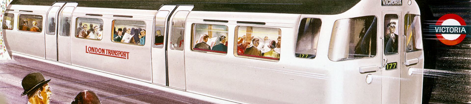 Artist’s impression of a Victoria line train, 1967 