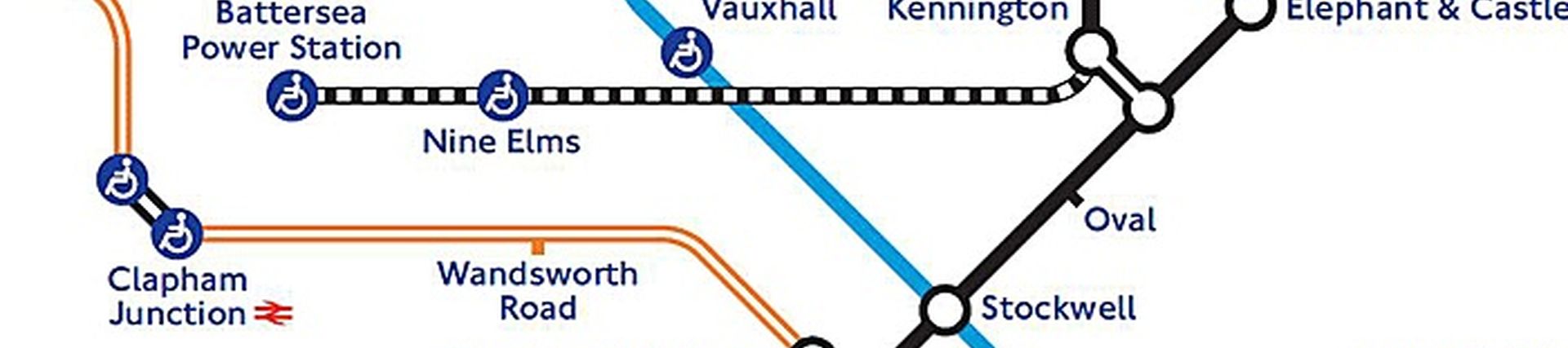 The route of the Northern line extension, built between 2017 and 2021 