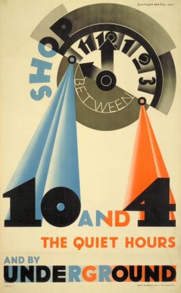 Poster Shop Between 10 And 4 By Edward Mcknight Kauffer 1931 London Transport Museum