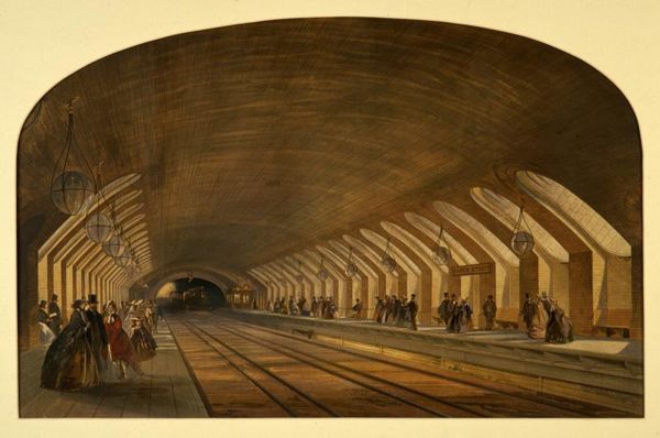 London Underground In Victorian Times Clipart